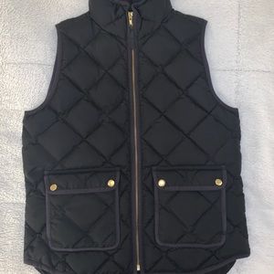 J. Crew Black Puffer Vest
